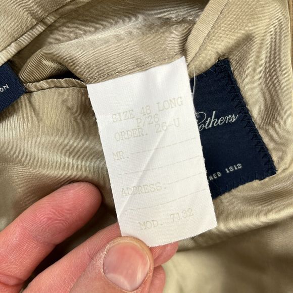 Brooks Brothers Corduroy Blazer Mens 48L Long Brown Two Button Sport Coat Jacket - Picture 15 of 15